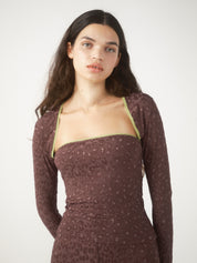 Gwen Jacquard Shrug Top