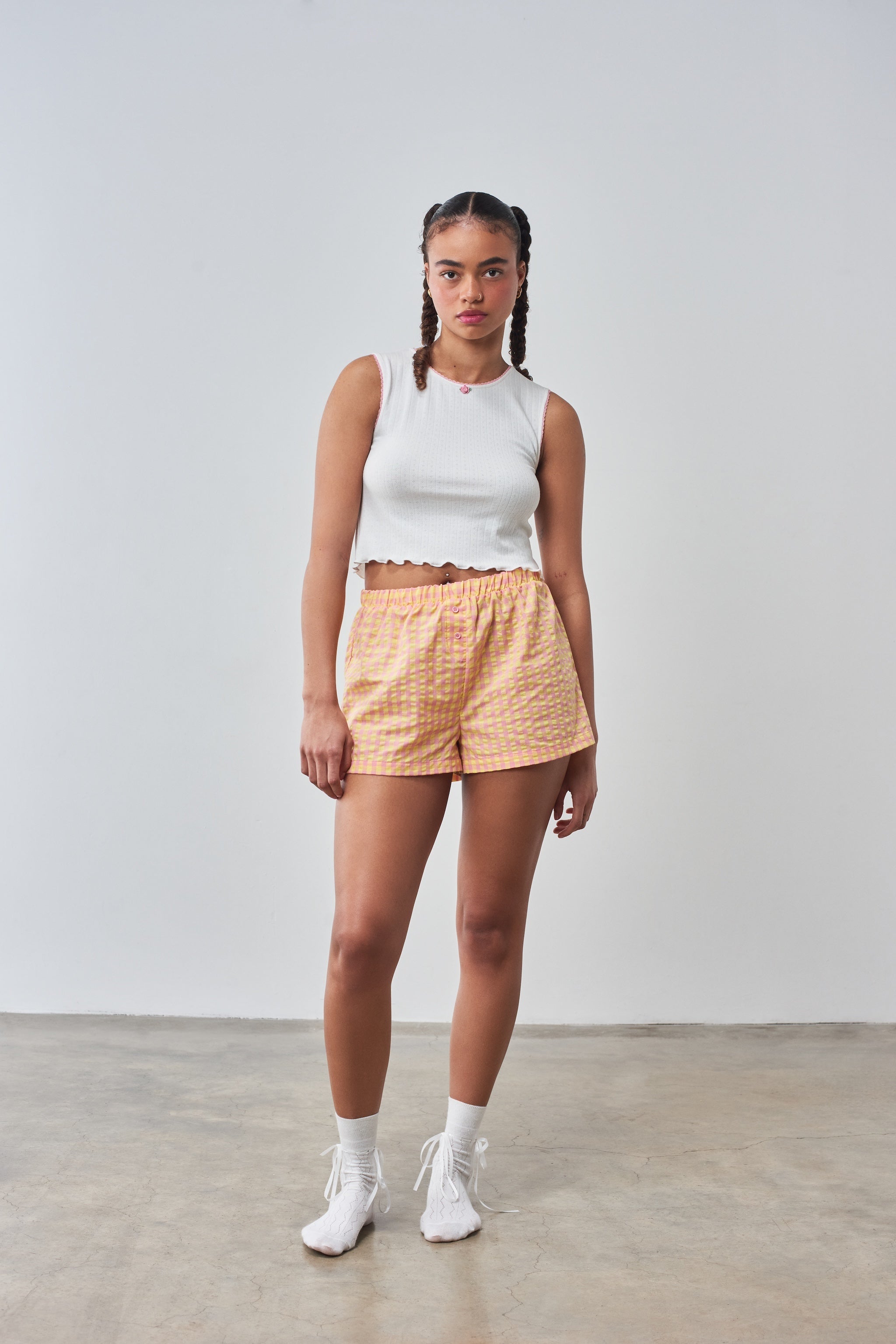 Polly Gingham Short